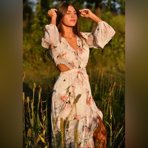 Zara Floral Cut-Out Ruffle Dress

#1141 - Picture 1 of 9